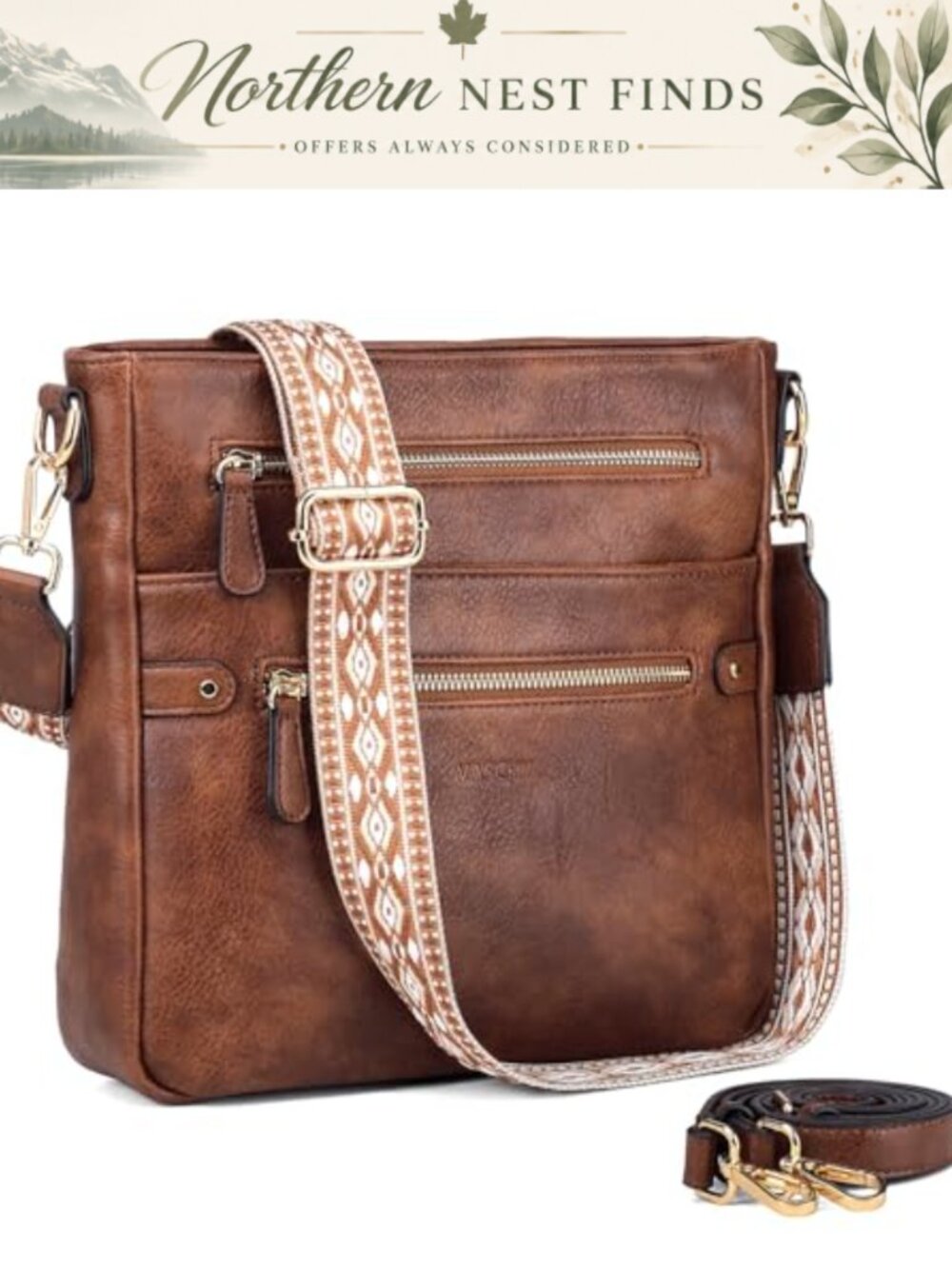 Vegan Leather Crossbody Bag
